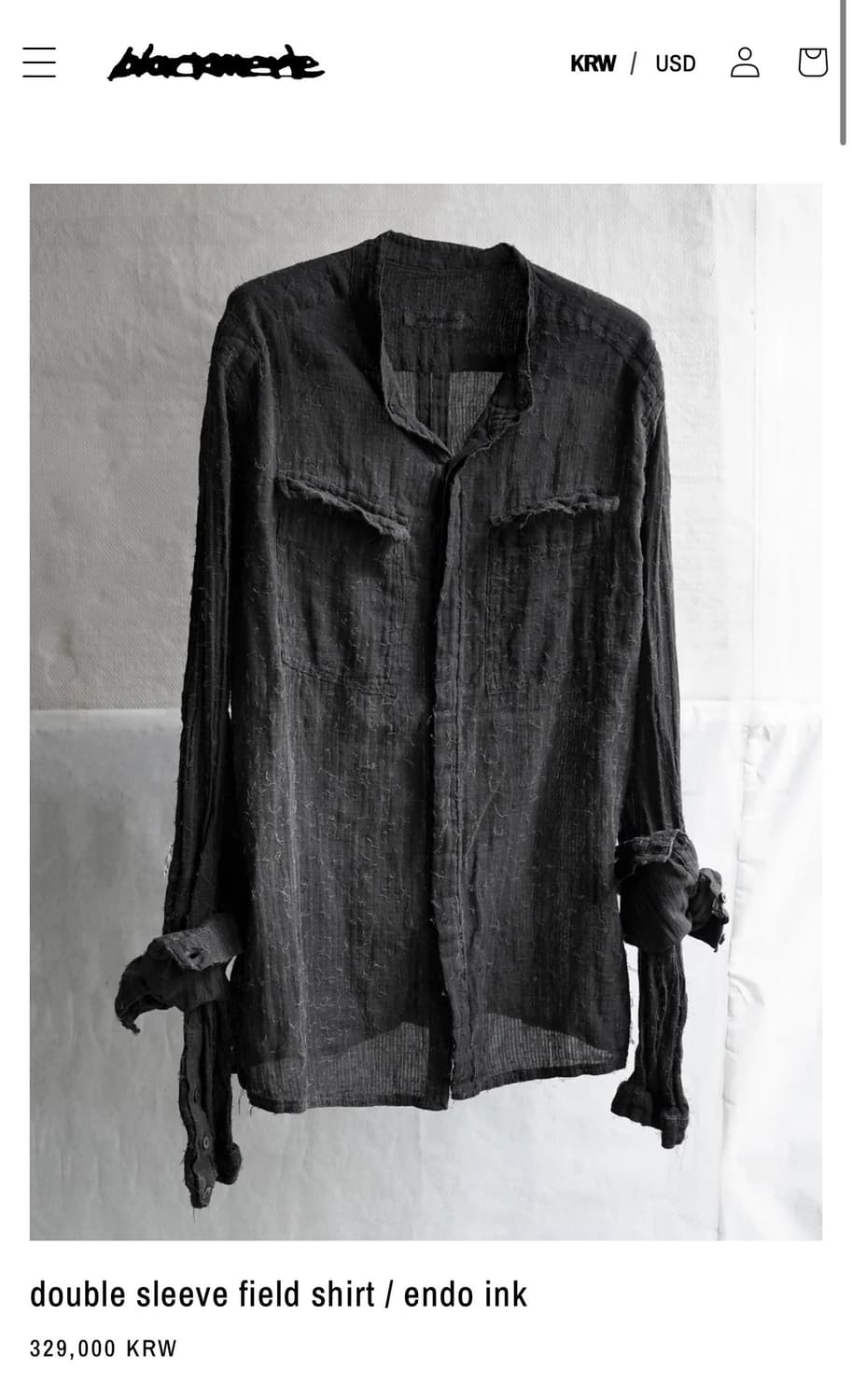 블랙멀 더블 슬리드 필드 셔츠 엔도링크 / L 라지 상품이미지1