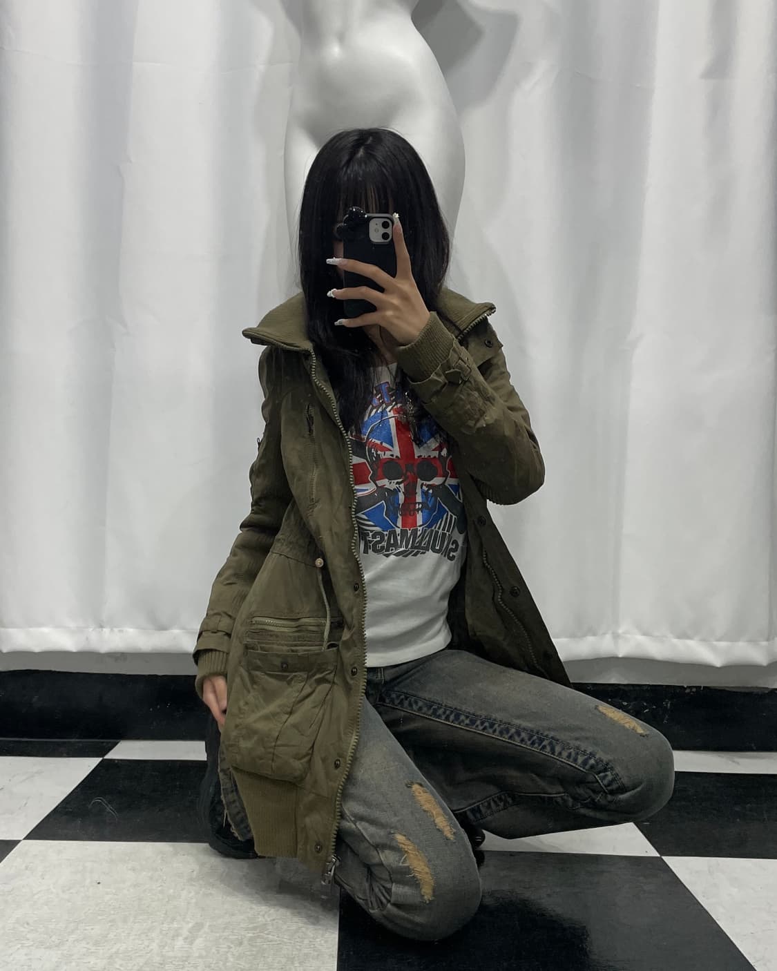 🎸카키 롱 자켓🎸 상품이미지1