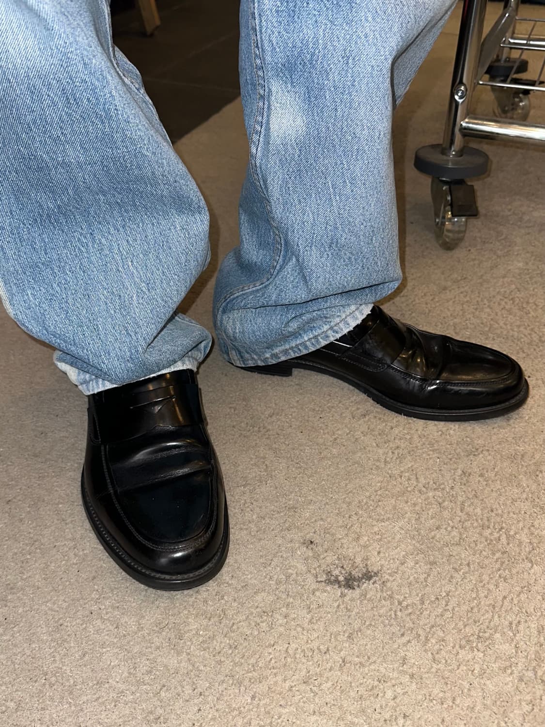 Prada leather aged penny loafers  상품이미지2