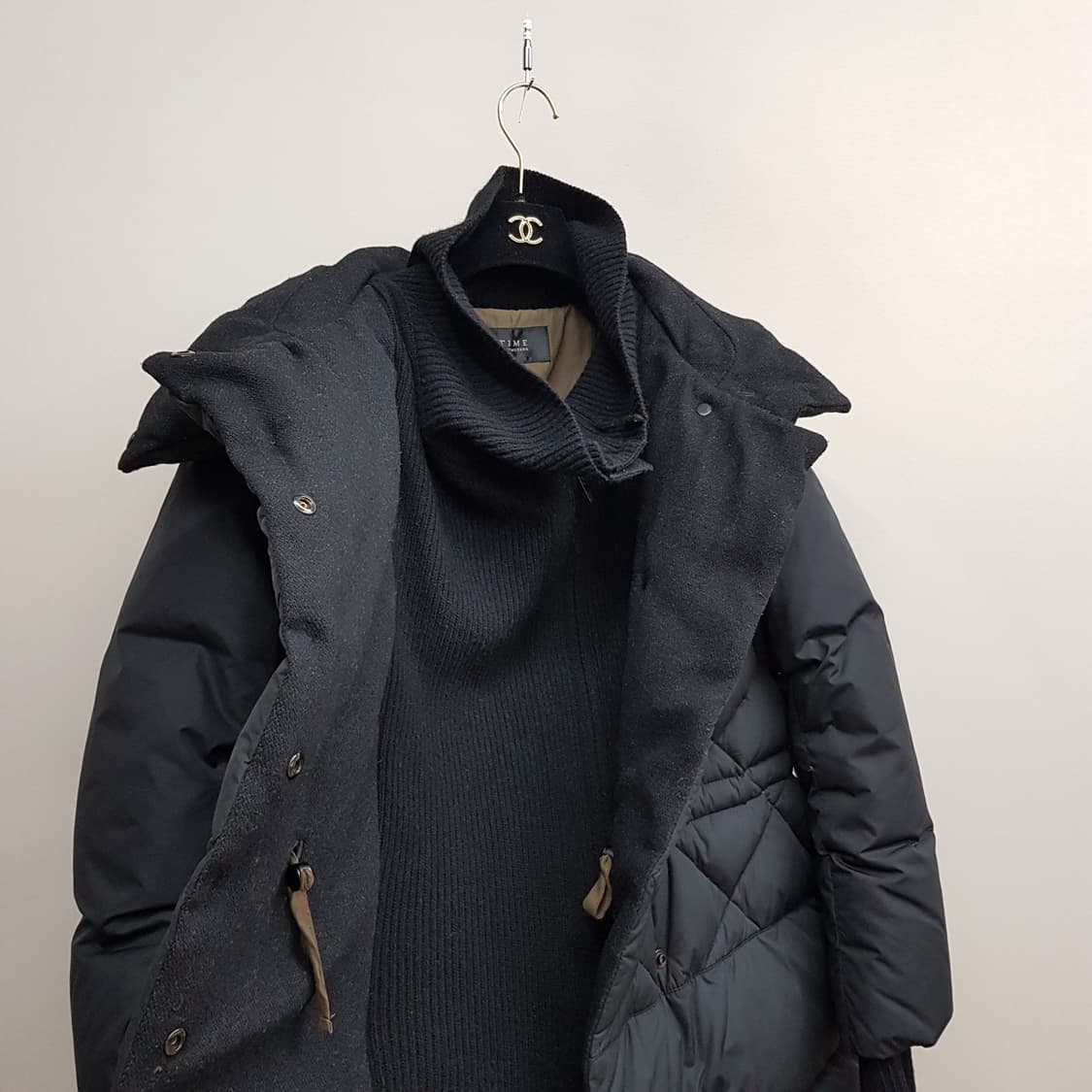 한섬 타임 이중잠금 퀄팅 패딩 82-94-160사이즈 상품이미지5