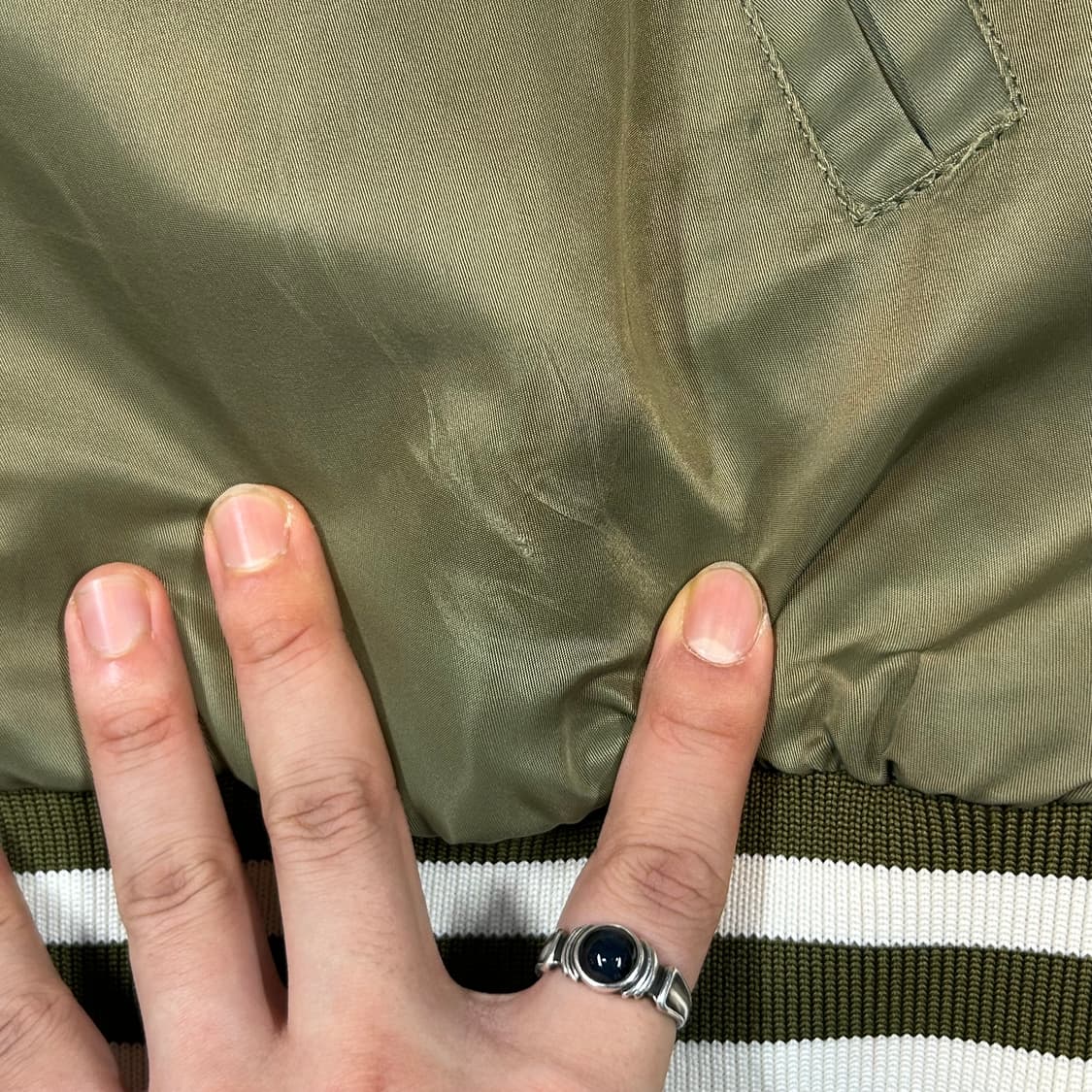 L) Bape 베이프 OG 로고 스타디움 새틴 자켓 상품이미지9