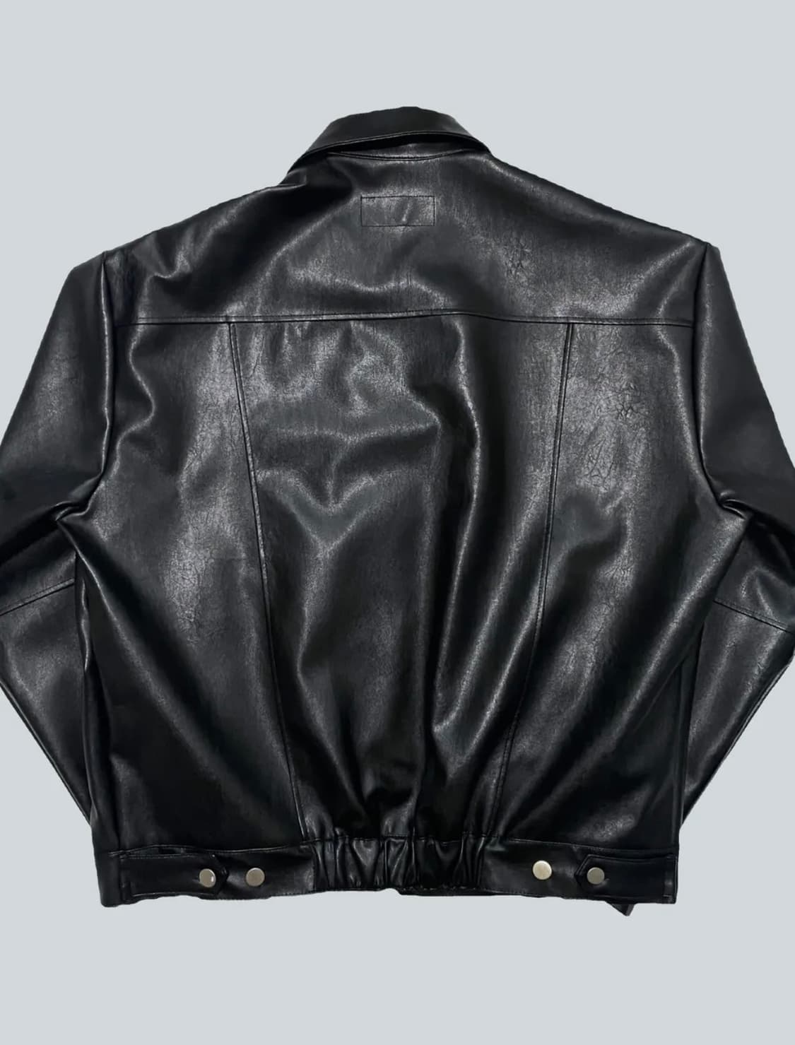 오버더와르 leather detail wide rider jacket b 상품이미지2