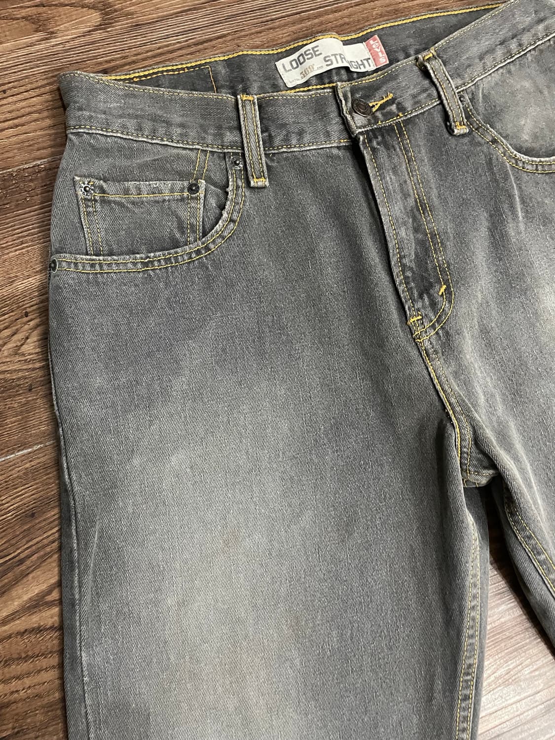 00s 리바이스 569 흑청 데님 팬츠  상품이미지4