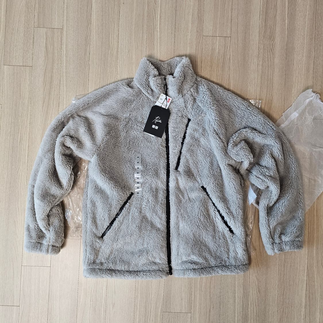 M 새제품) 유니클로 x 니들스 플리스 후리스 자켓 베이지 유니들스 상품이미지4