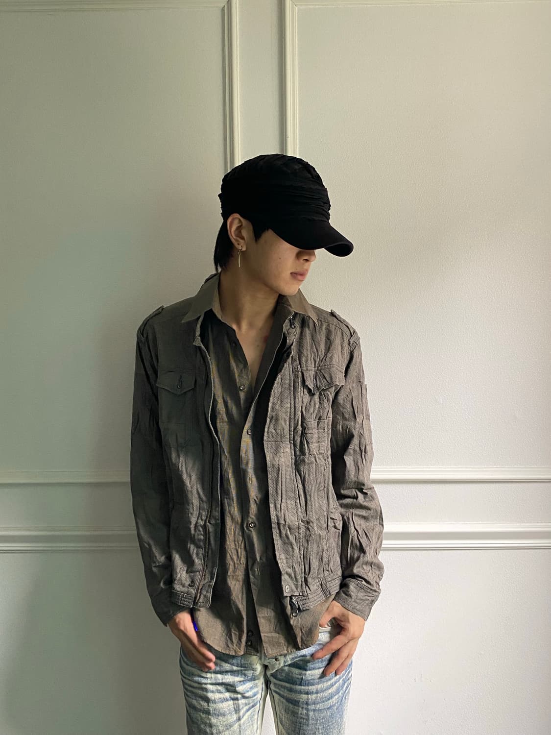 Y2K Grunge Military Jacket 상품이미지7