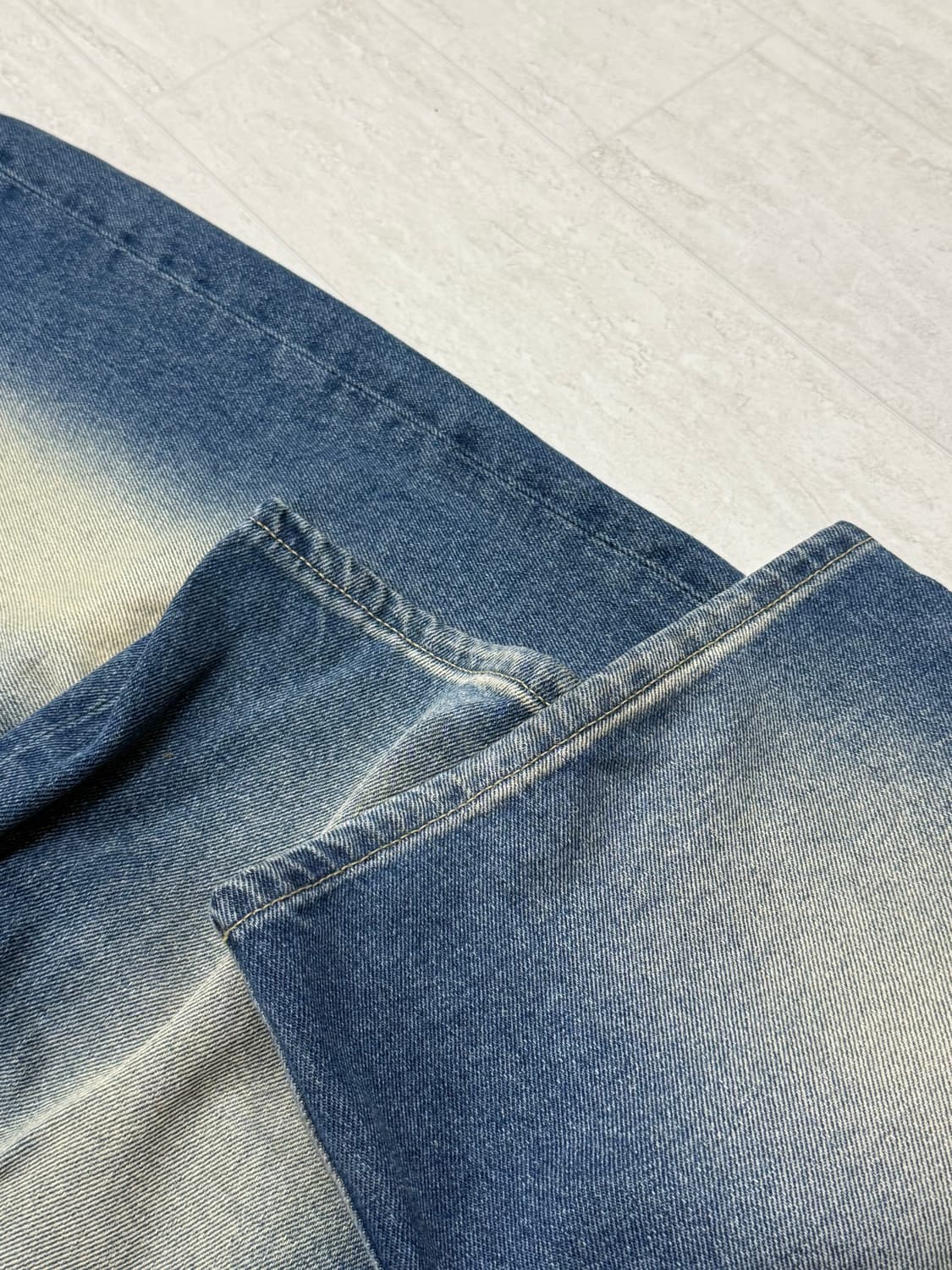 세터/브루클린 와이드 워시드 데님 팬츠/레트로 블루 상품이미지6