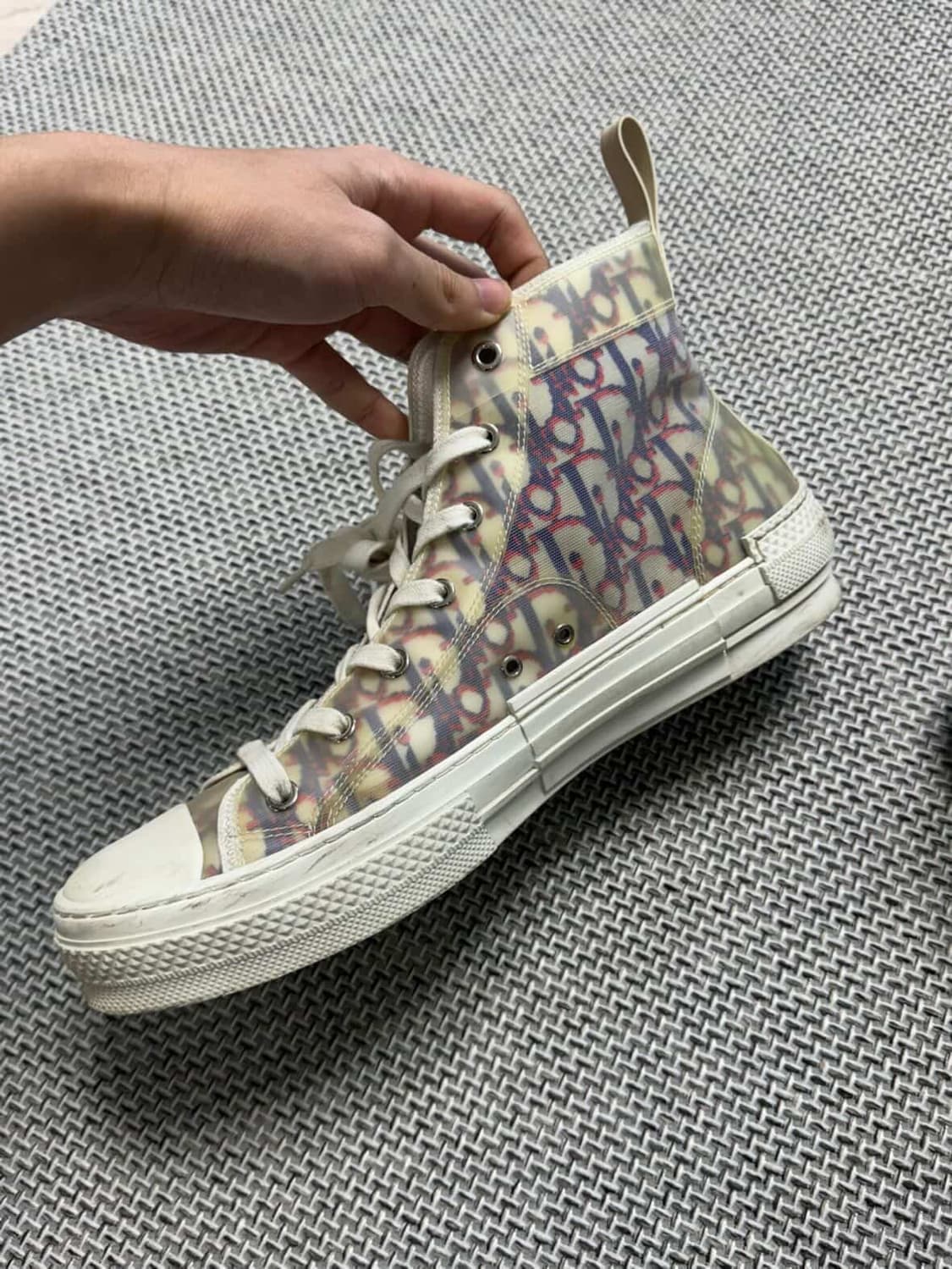 (한정판) 디올 오블리크 스니커즈 멀티 하이탑 상품이미지4