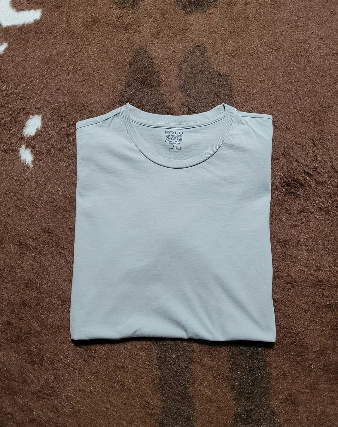 폴로 랄프로렌 남성용 연한 청그레이 반팔티(L) 상품이미지4