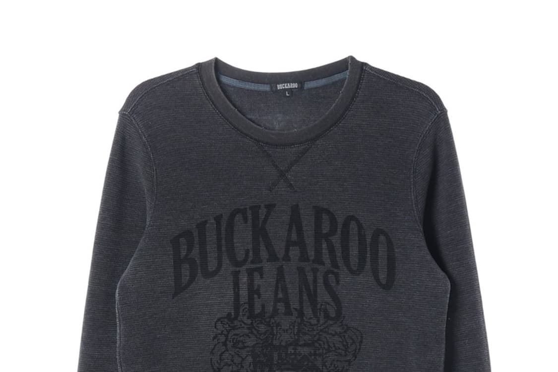 버커루 빈티지 그래픽 워싱 와플 티셔츠 L 상품이미지3