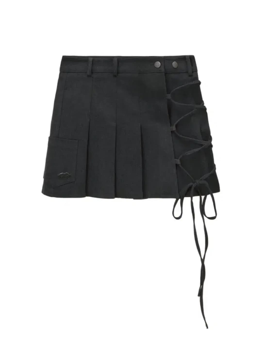 허그유어스킨 Denim pleats wrapped skirt 상품이미지1