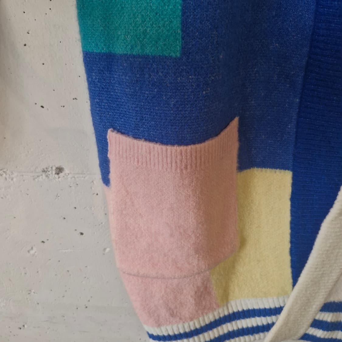 오버사이즈 컬러 블럭 가디건 상품이미지2