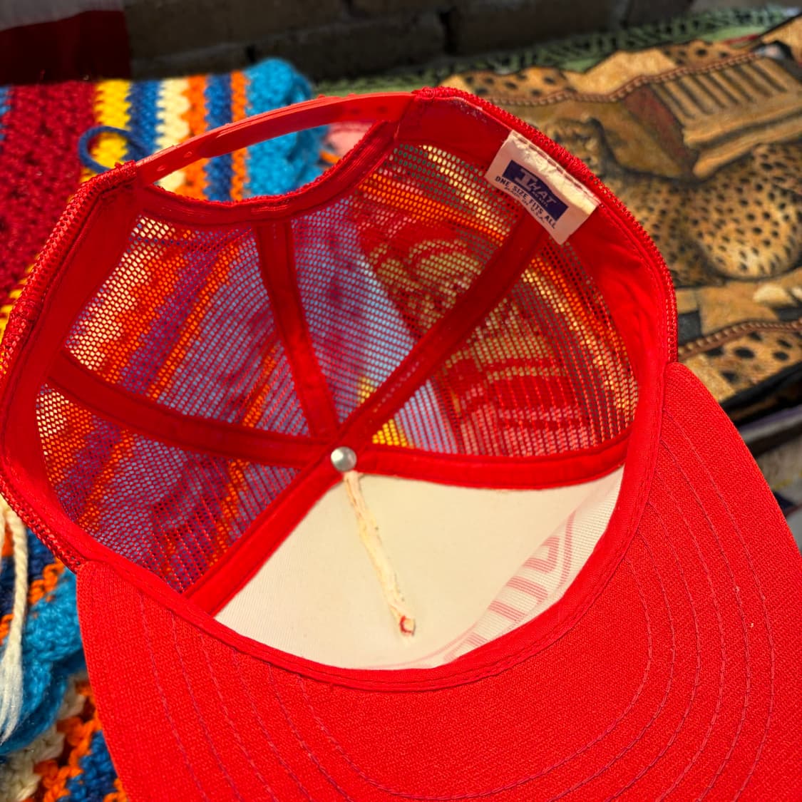 80s Made in USA 빈티지 듀폰 트러커 매쉬 볼캡 모자  상품이미지5