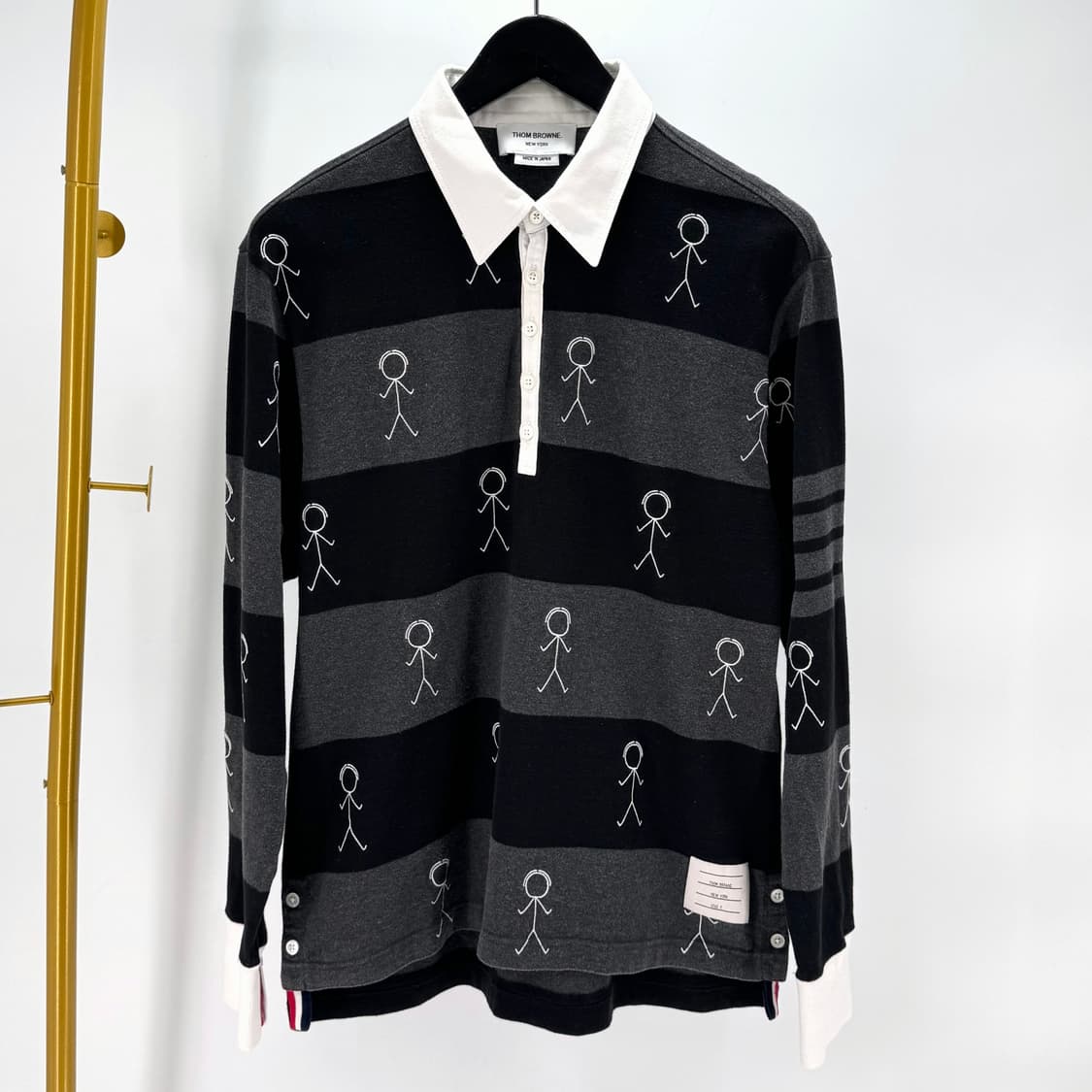 [2사이즈] 톰브라운 사선 PK 긴팔 카라티 티셔츠 (MJP073E) 상품이미지2