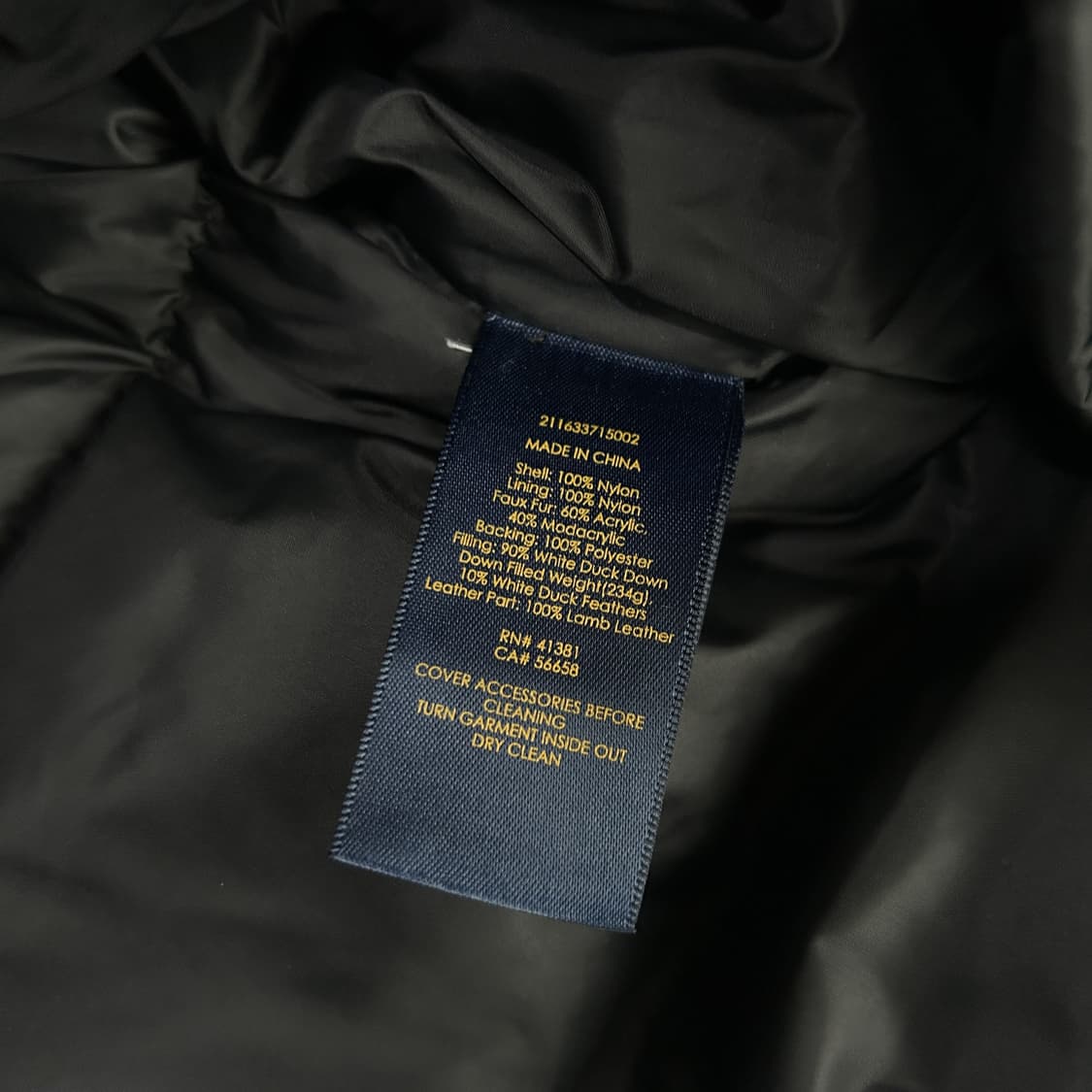 폴로 랄프로렌 후드 롱패딩 블랙 s 상품이미지3