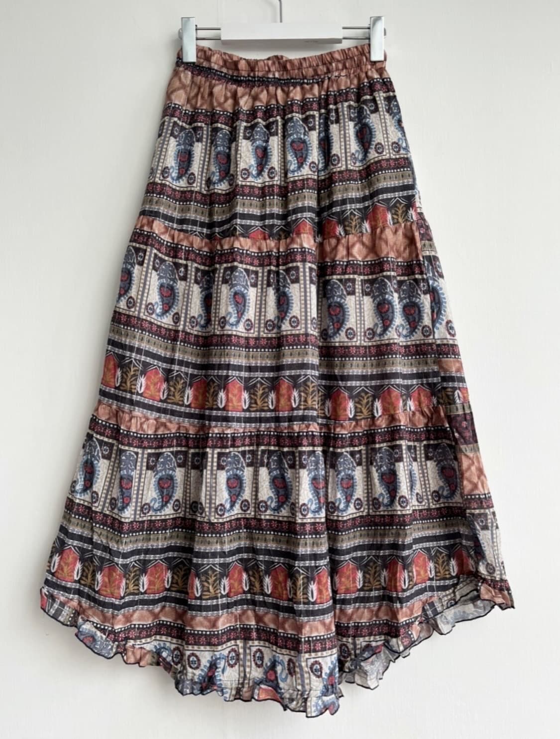 AFRICA TARO 페이즐리 패턴 롱 스커트 상품이미지6