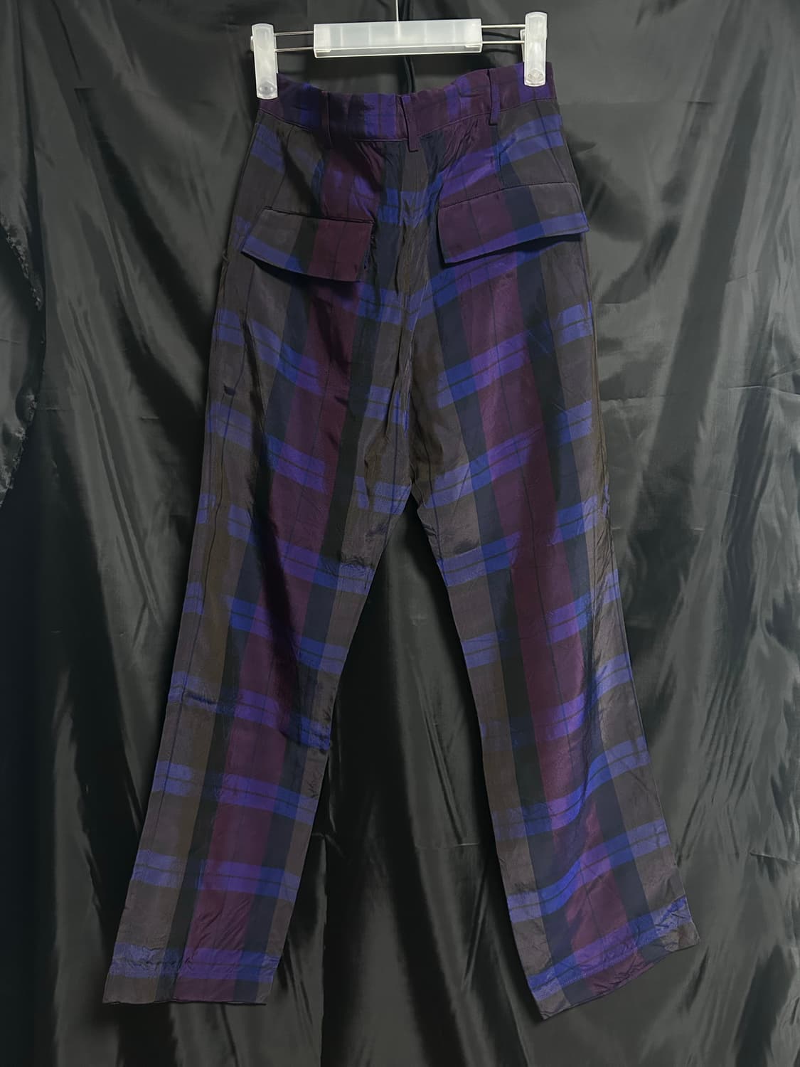 요지야마모토 레이온 체크 팬츠 상품이미지3