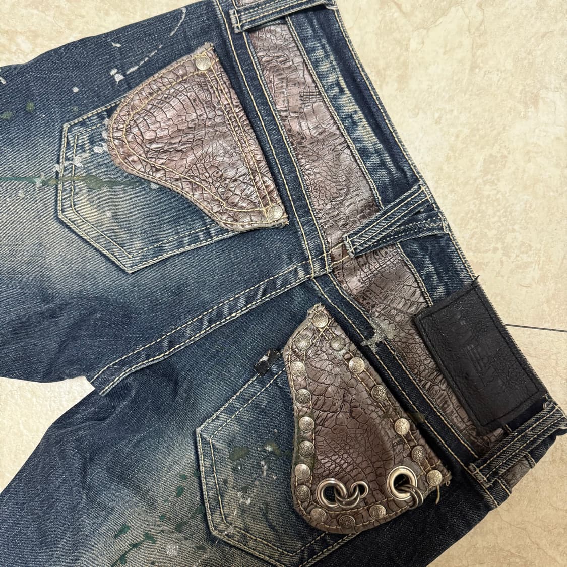 웨스턴 프린팅 로우라이즈 부츠컷 팬츠  상품이미지4