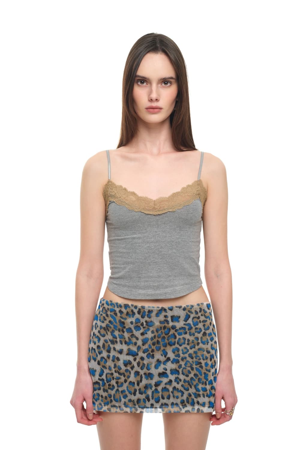 투머치택스 LACE POINT 02 CAMI TOP (GREY) 상품이미지1