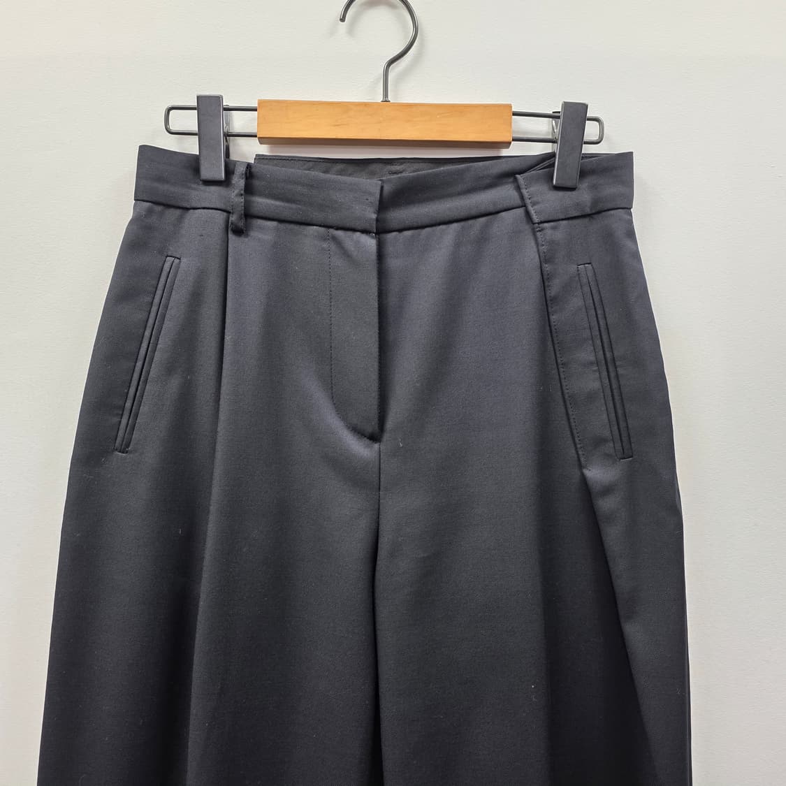 1170 [ MORE THAN YESTERDAY] 블랙 슬랙스 와이드핏 상품이미지5