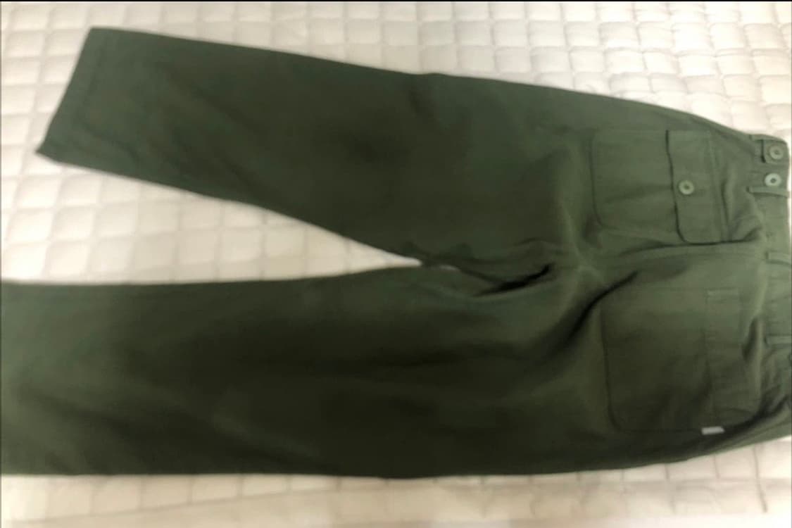 에스피오나지 Wide Baker Pants Olive 퍼티그 팬츠 상품이미지3
