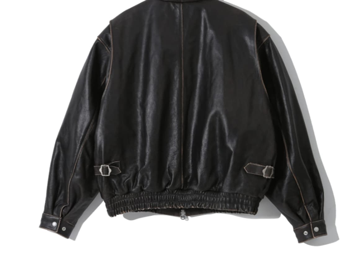 앵글런 레더 자켓 브라운 상품이미지2