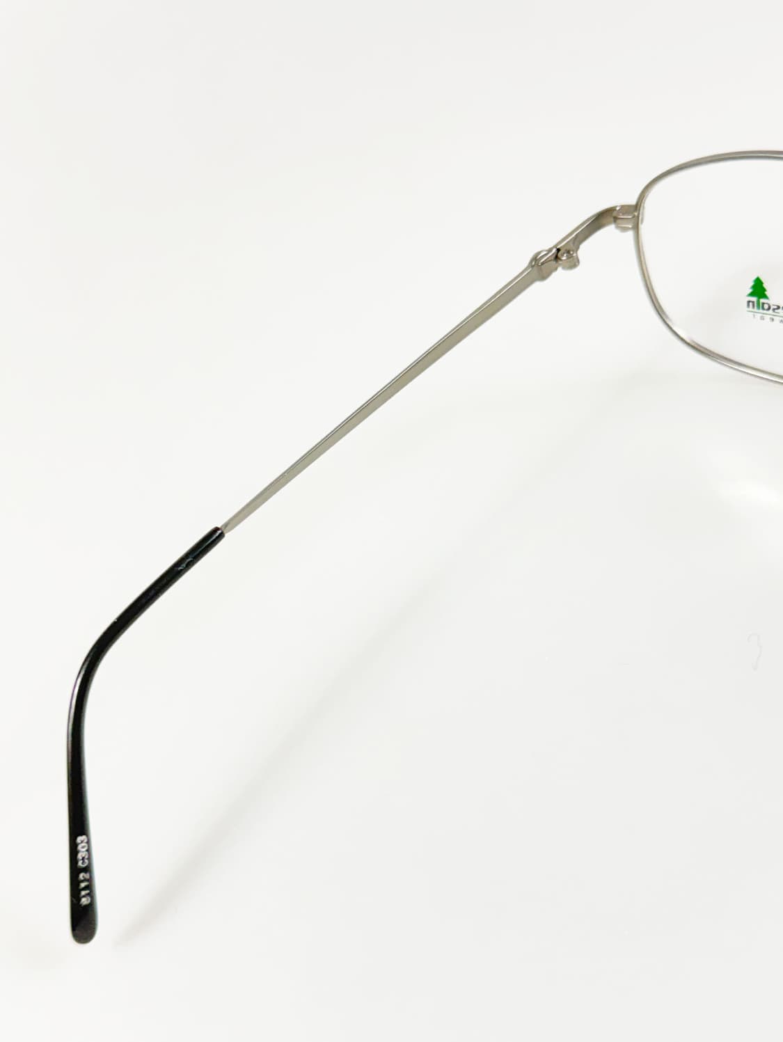 90s BLUESAIN 매트 실버 메탈 슬림 스퀘어 빈티지 안경 상품이미지8