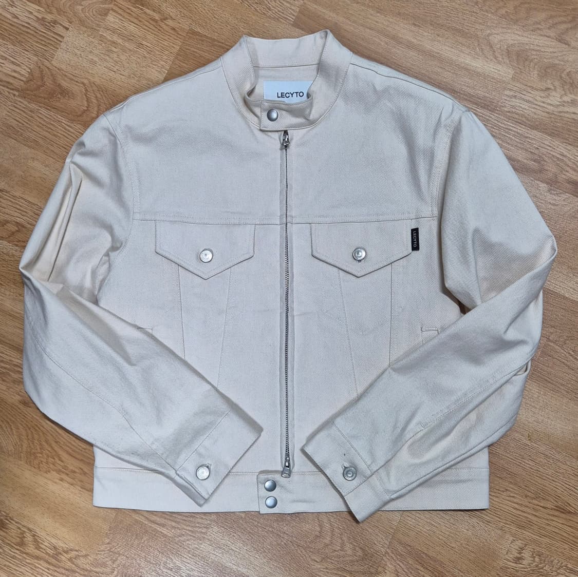 LECYTO BIKER COTTON JACKET_IVORY 상품이미지2