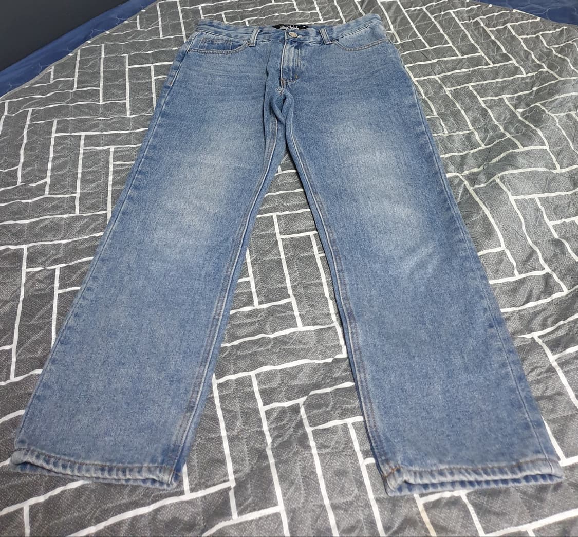 원더플레이스 테이퍼드핏 워싱 데님팬츠 중청 (M) 상품이미지1