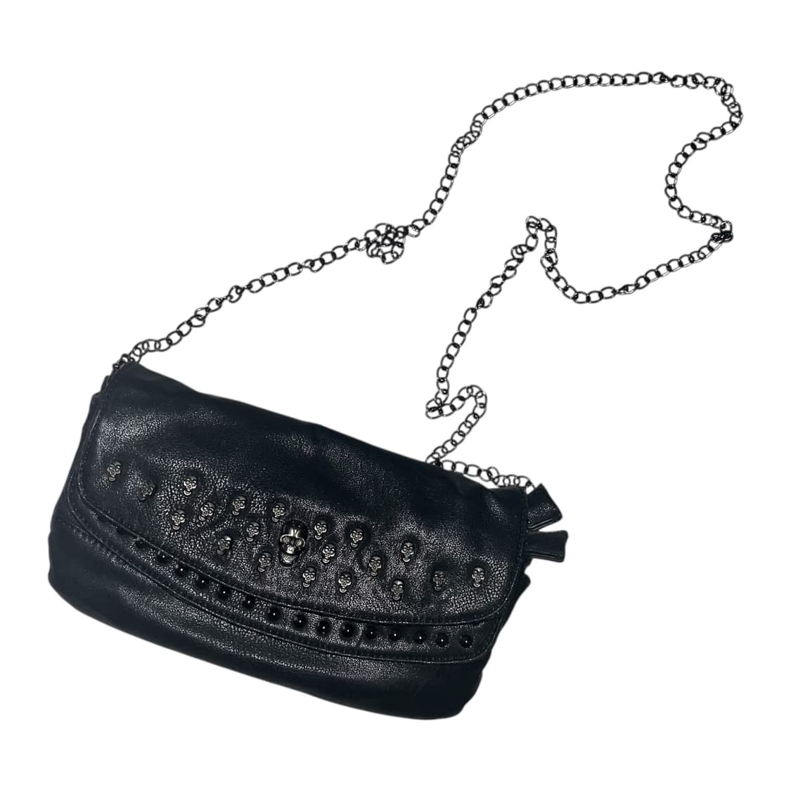 펑크 해골 스터드 가죽 미니백 가방 상품이미지2
