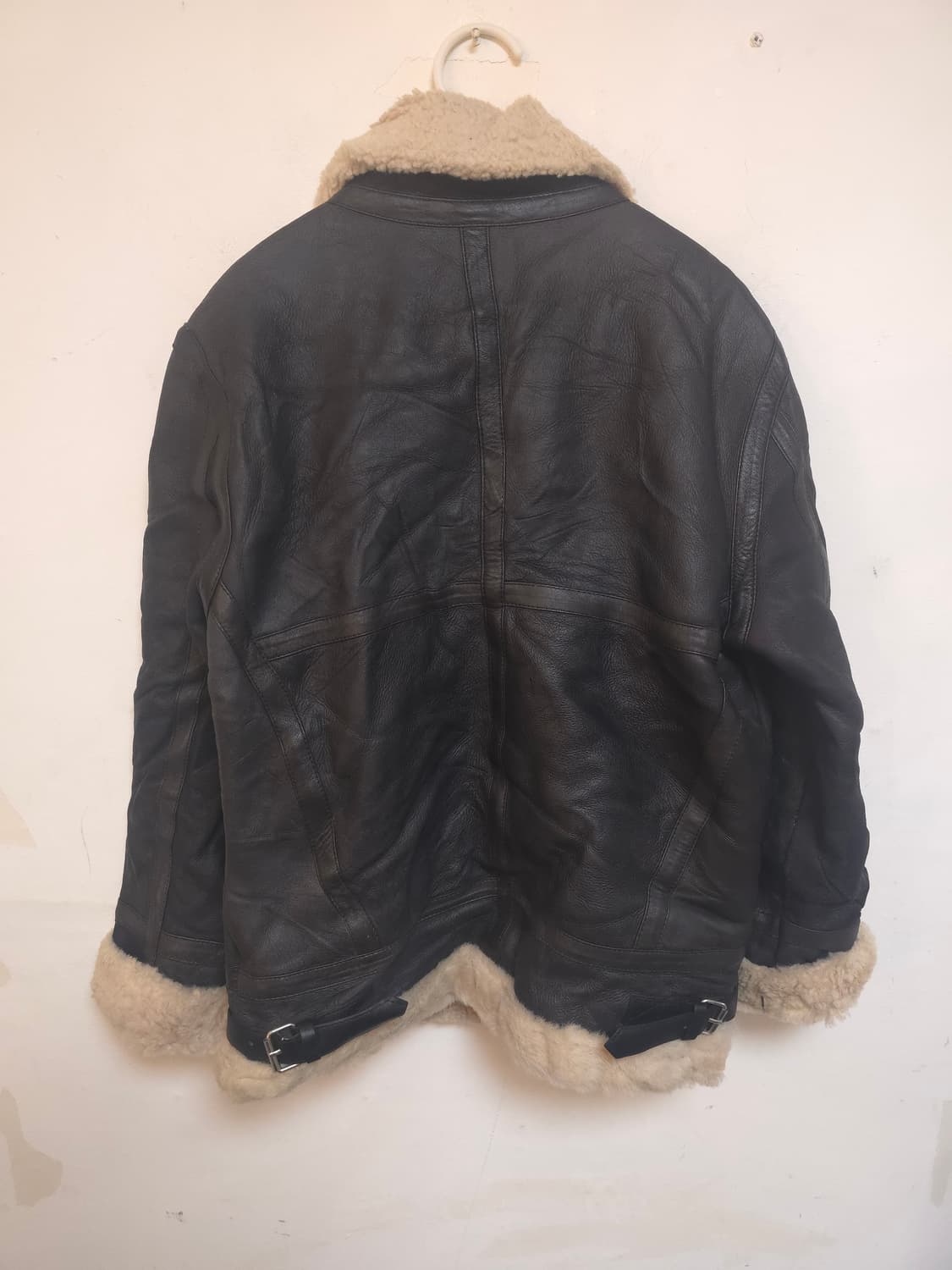 블랙 램스킨 무스탕 자켓 L (새상품급) 상품이미지2