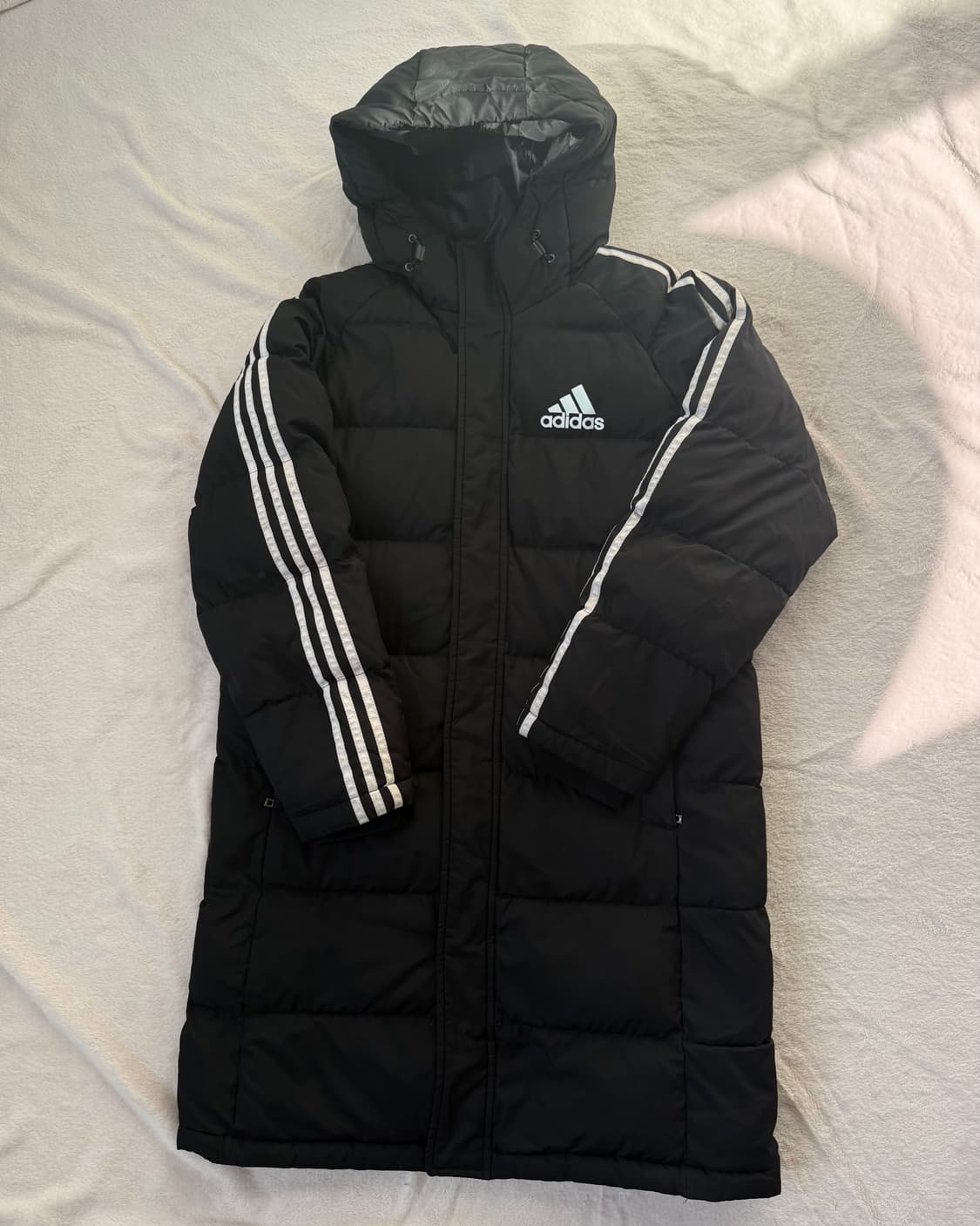 아디다스 삼선 검흰 롱패딩 상품이미지1