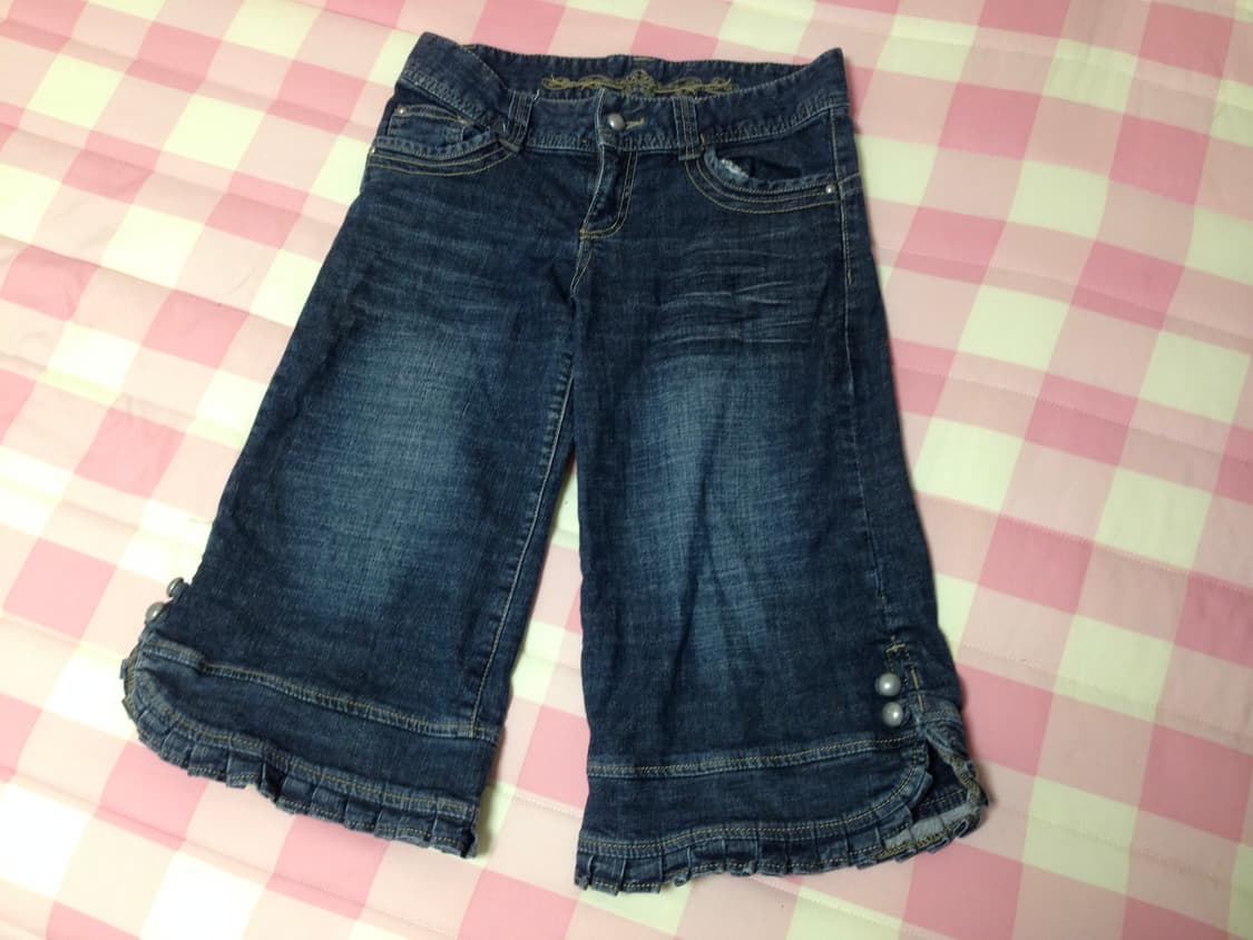 빈티지 데님 Y2K 버뮤다팬츠 상품이미지1
