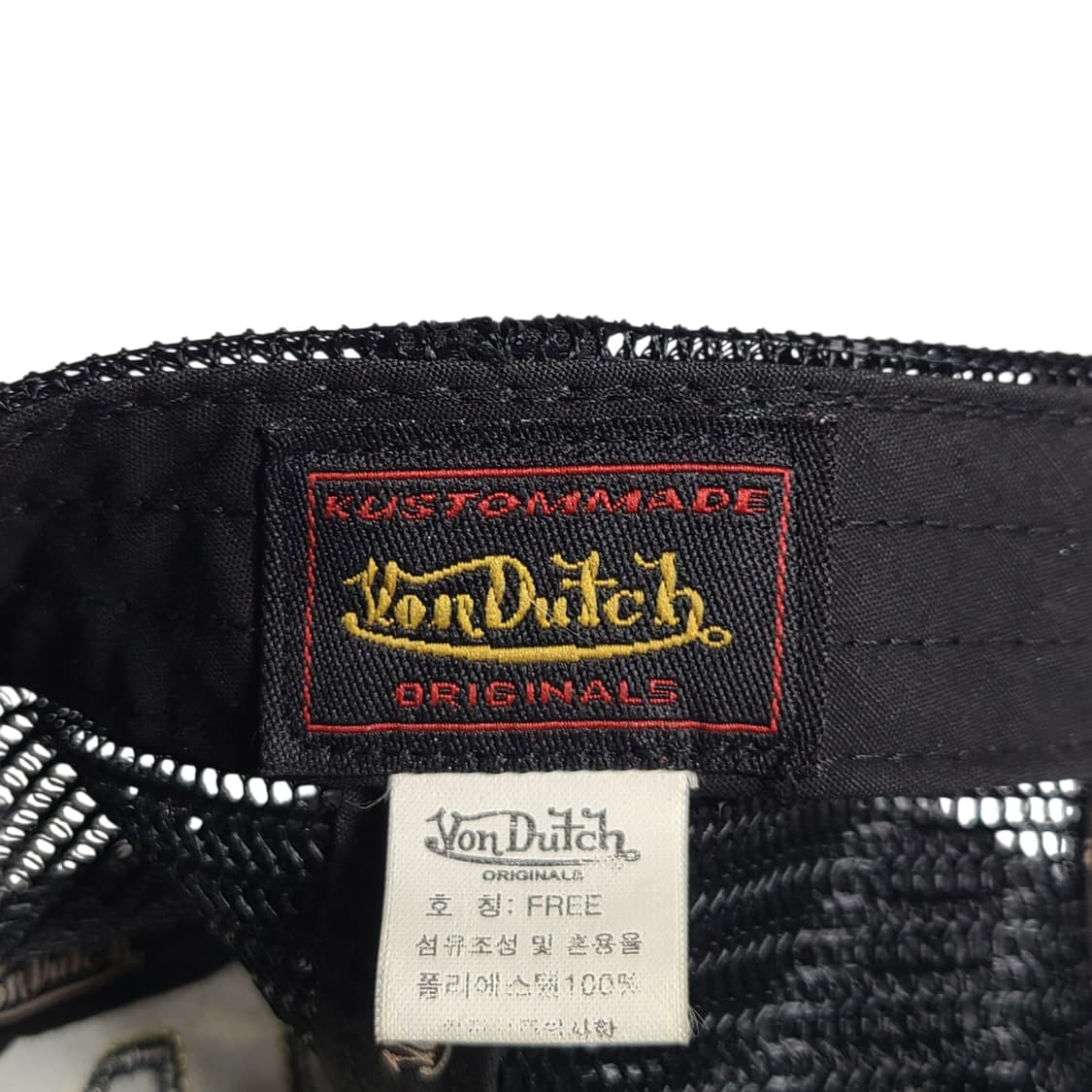 VonDuTch) 본더치 빈티지 라인스톤 큐빅 메쉬캡 상품이미지5