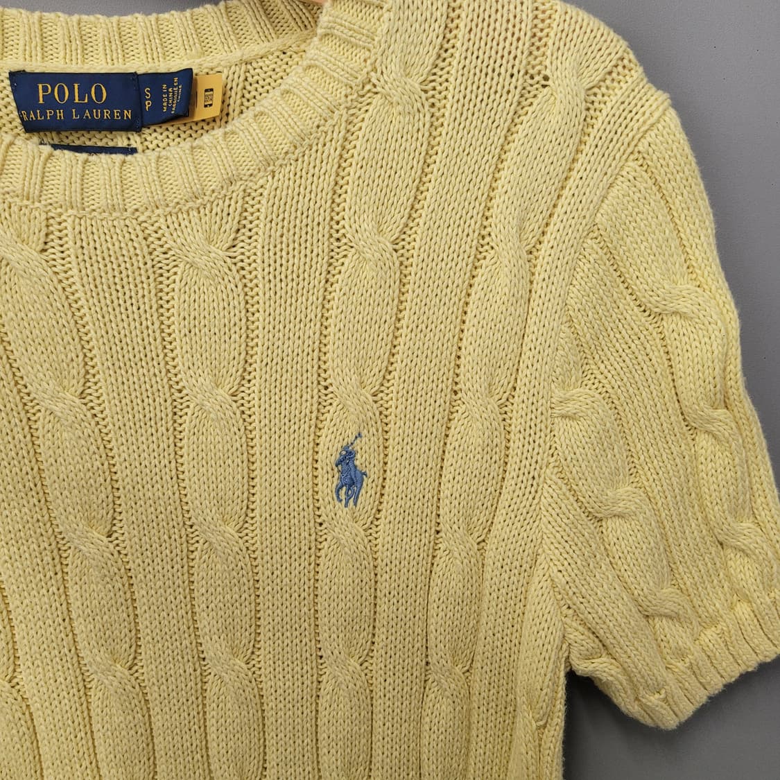 Polo Ralph Lauren 폴로 랄프로렌 피마코튼 케이블 반팔 니트 상품이미지3