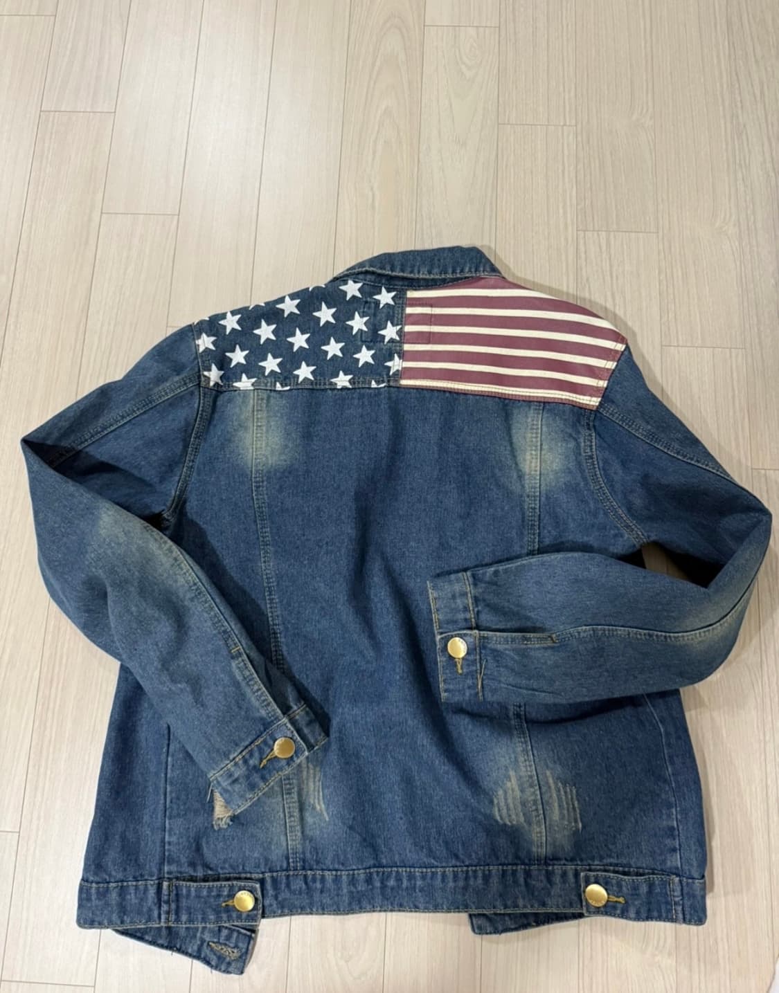 성조기 청자켓 사이즈 M~L 상품이미지2
