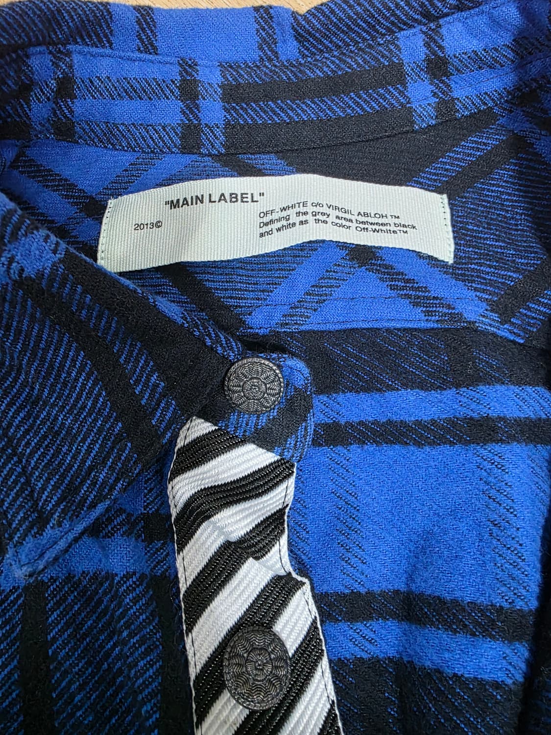 오프화이트 18FW 플란넬 셔츠 M 상품이미지4