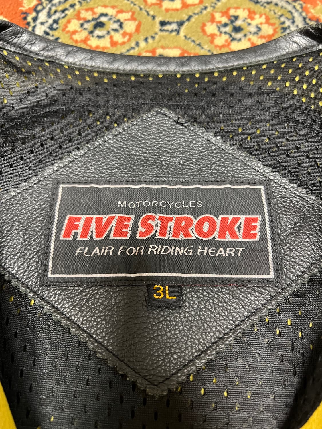 [L] FIVE STROKE 옐로우 블랙 빈티지 레이싱 자켓 상품이미지4