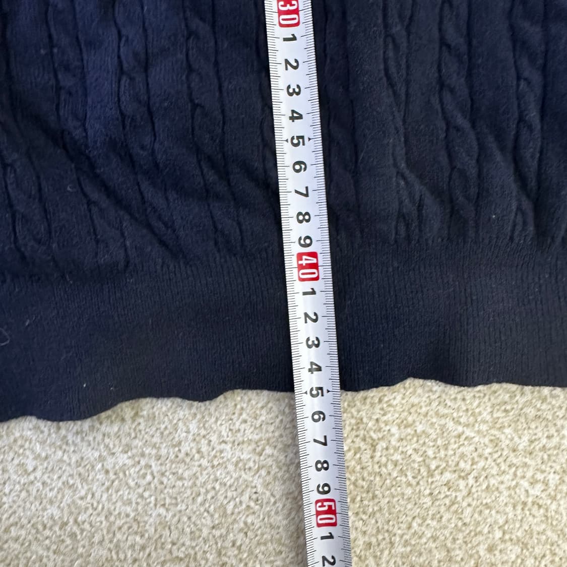 실측확인 fave 반팔 꽈배기 니트 0320D 상품이미지6