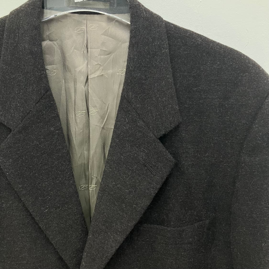 ST Dupont 에스티 듀퐁 브라운 울 싱글 블레이저 L 상품이미지4