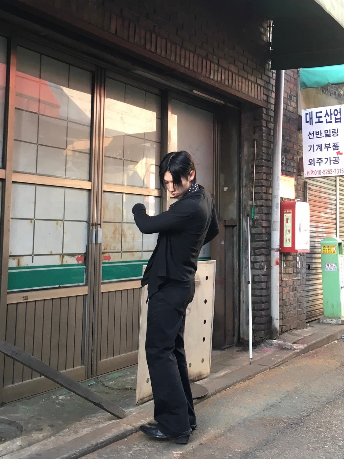 요지야마모토 Y’s 도트 스카프 레이어드 가디건 상품이미지3