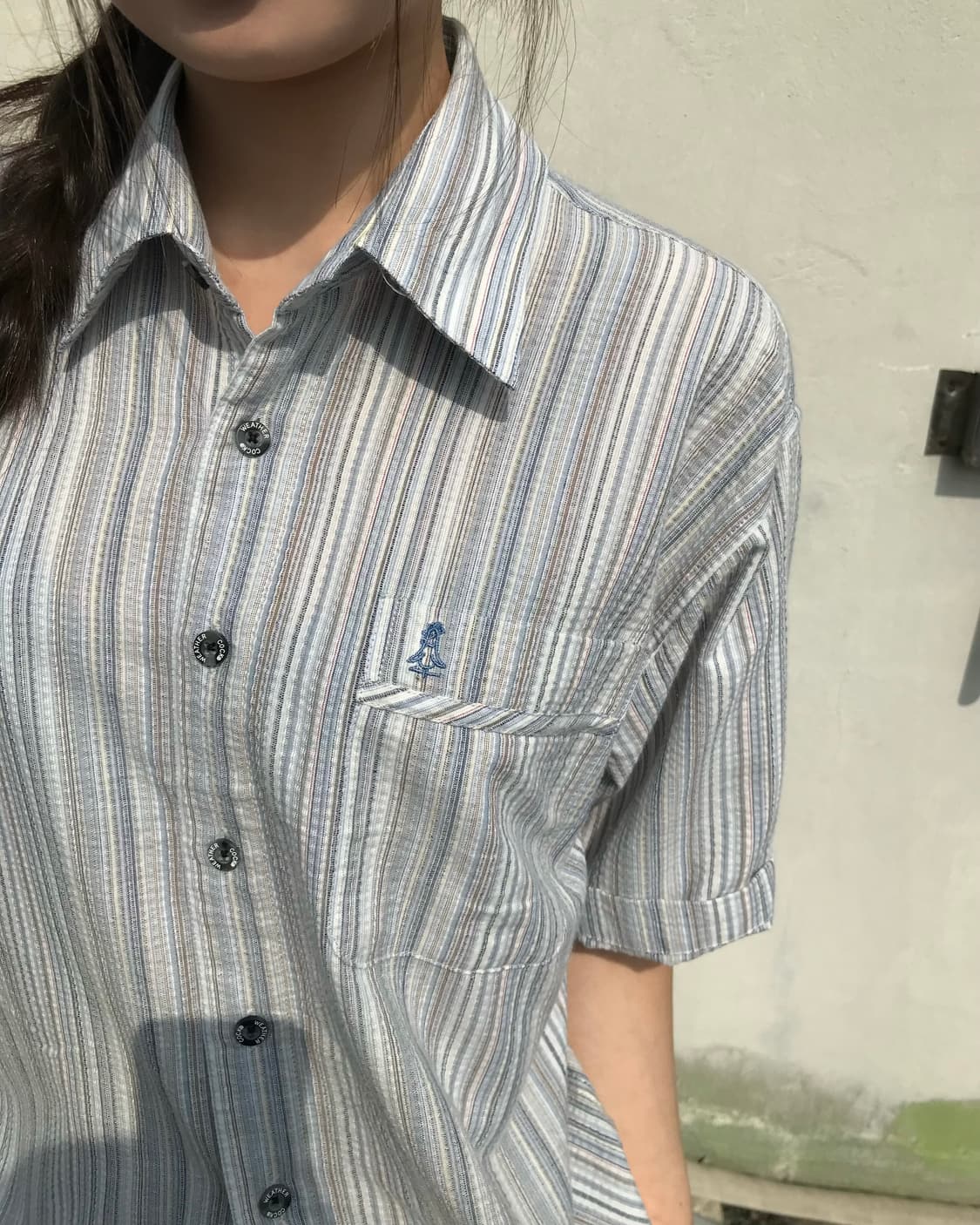 스트라이프 펭귄 포켓 셔츠 상품이미지6