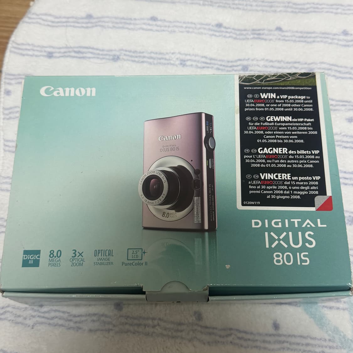 S급 풀박스🩷 캐논 ixus80is 핑크 상품이미지10