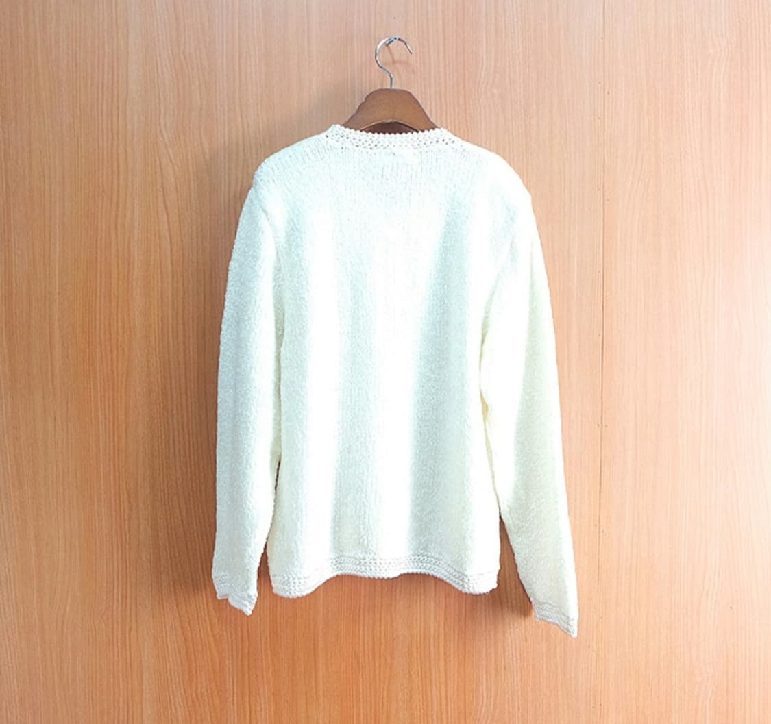 새제품~!!  빈티지 금장 진주 버튼 스웨터 가디건 상품이미지5
