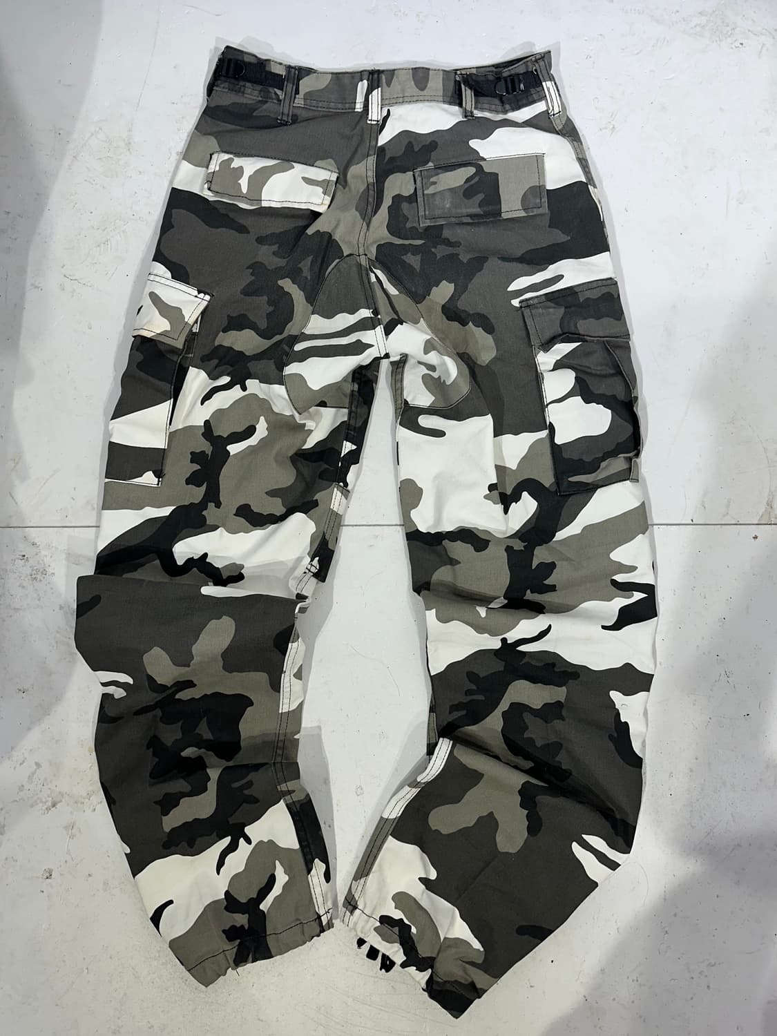빈티지 카키 카모 밀리터리 카고 팬츠 XS 상품이미지5