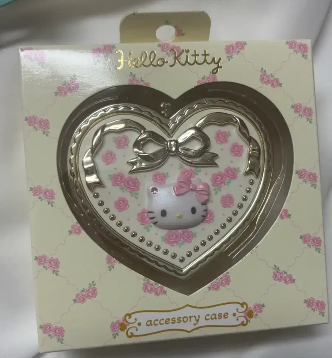 라스트산리오 거울 달린 하트 소품함 액세서리 케이스 소품 케이스 헬로키티 상품이미지1