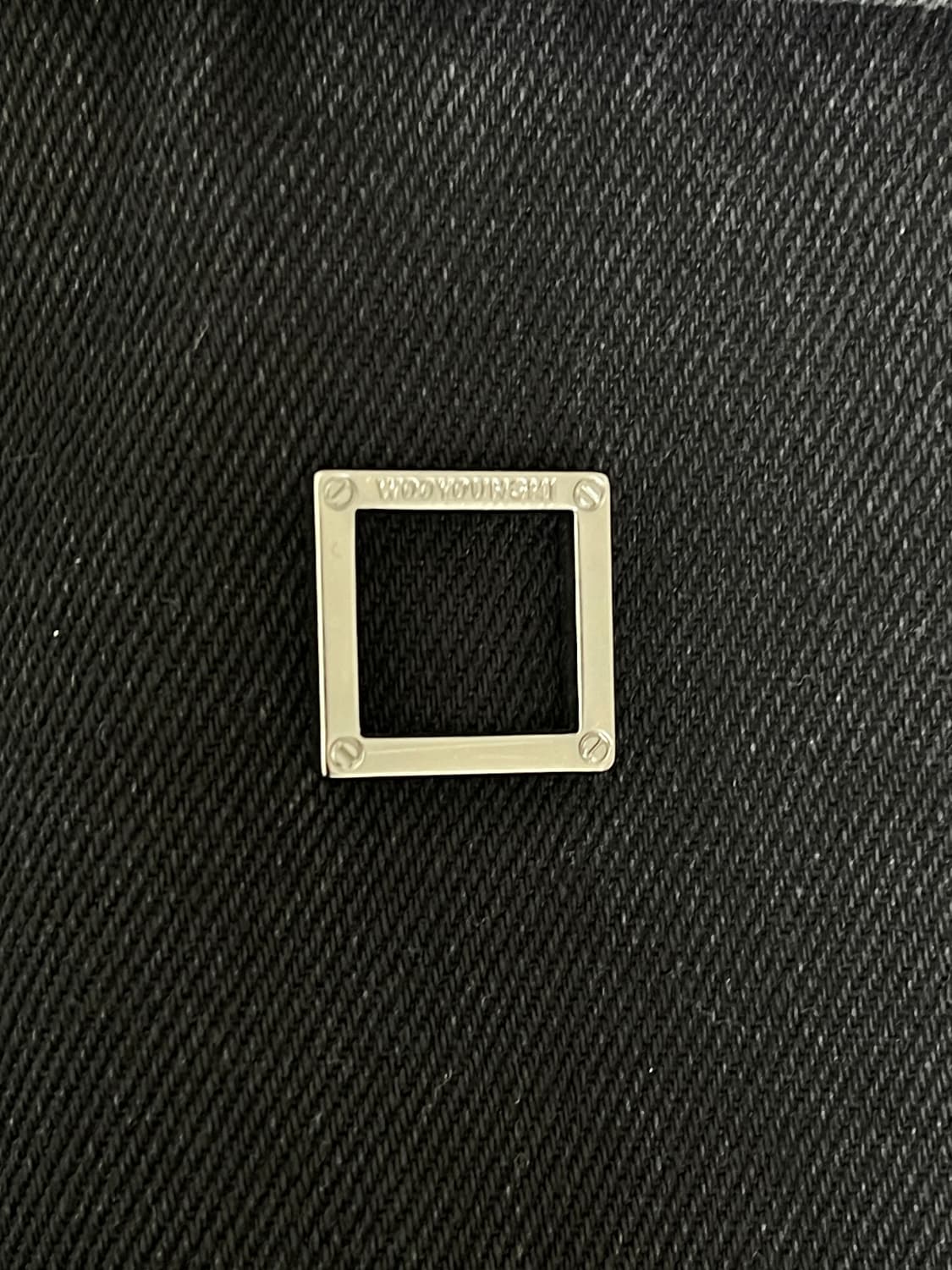 우영미 코튼 백로고 셔츠 블랙 46사이즈 상품이미지4