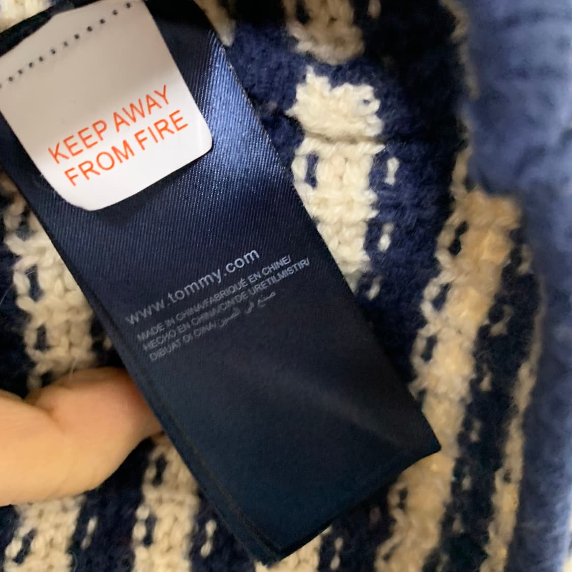 타미힐피거 스트라이프 패턴 긴팔 니트 빈티지 여성 키즈사이즈 상품이미지4