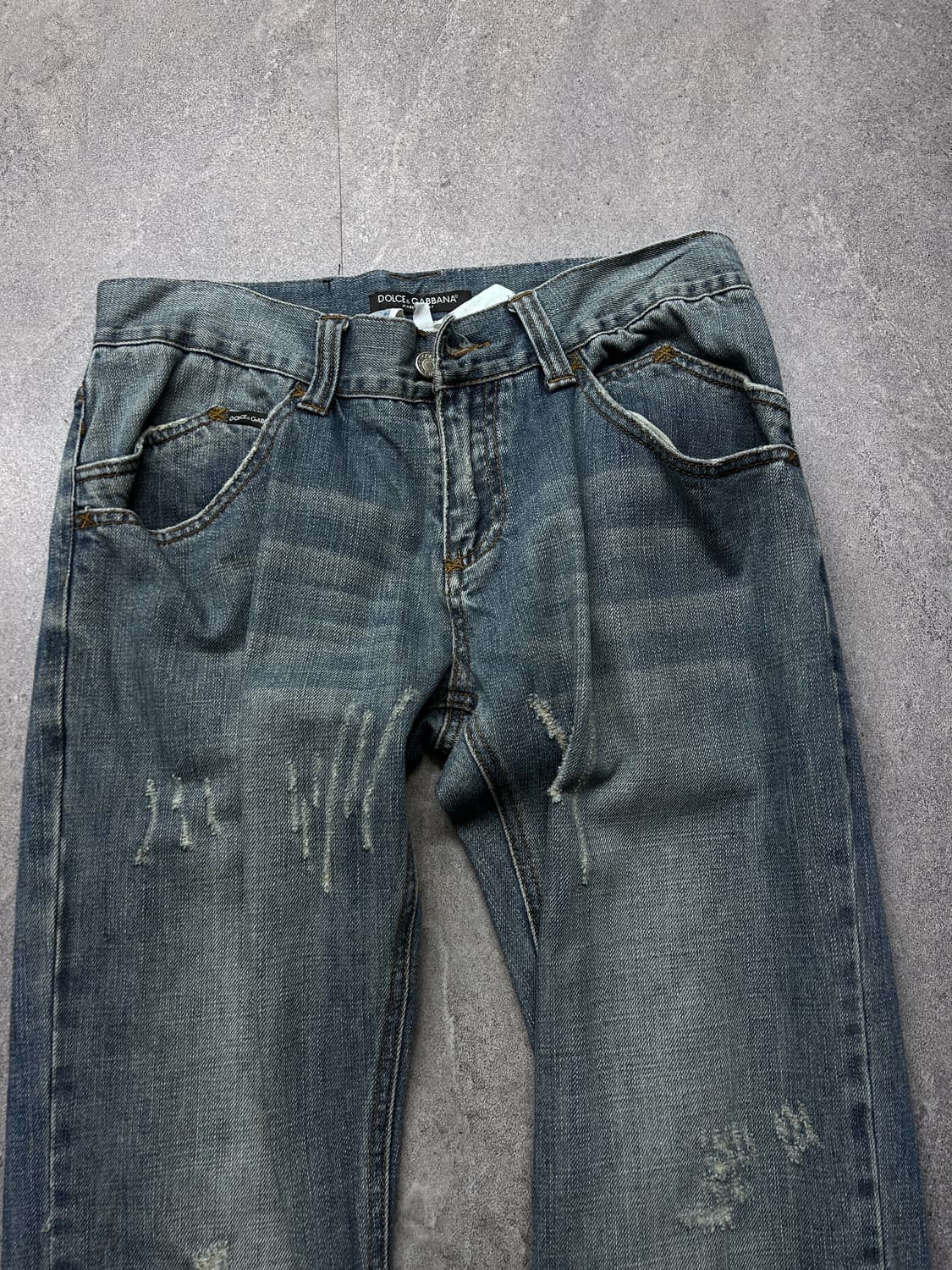 돌체앤가바나 플랩 포켓 디스트레스드 데님 상품이미지4