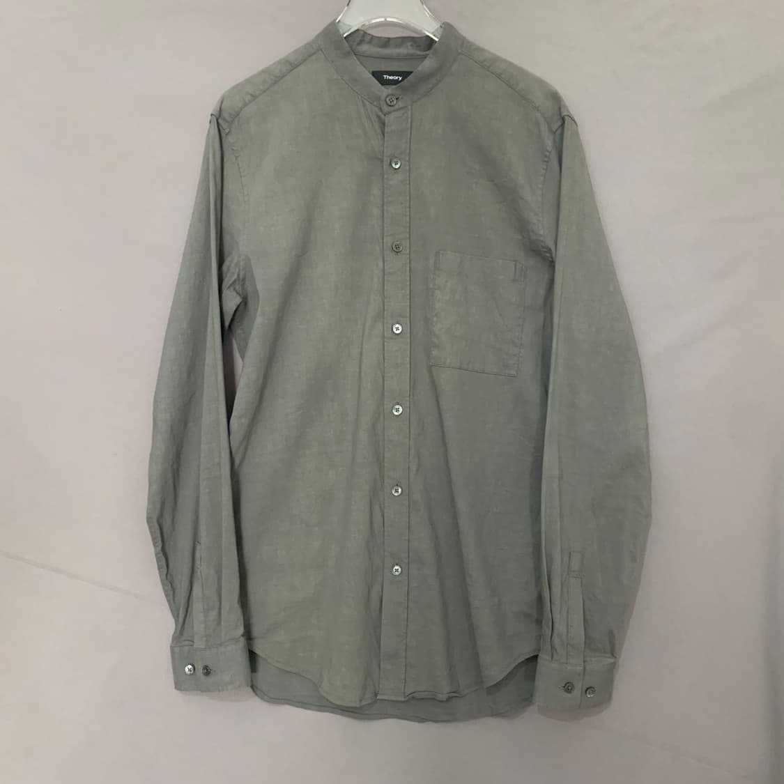 M THEORY 띠어리 차이나 카라 포켓 스판 린넨 셔츠 상품이미지1