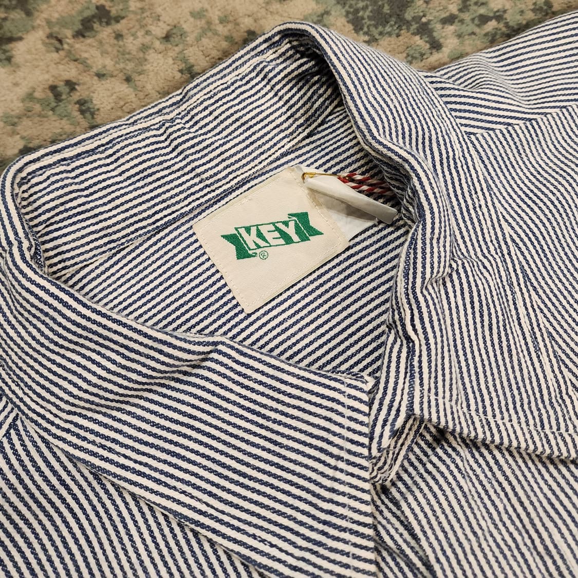 80s 오리지날 KEY 히코리 워크셔츠 상품이미지1